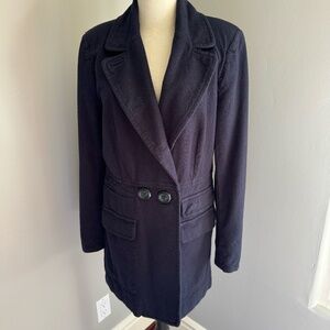 NWOT Free People Cotton Peacoat - Navy - Size Small
